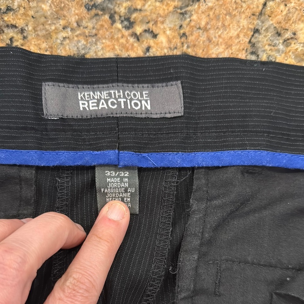 Kenneth Cole Reaction Black and Blue Pants